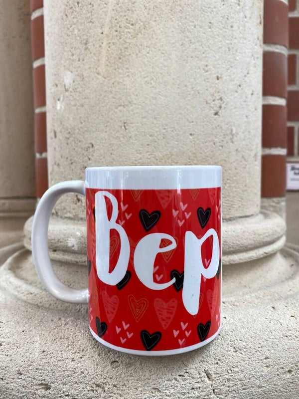 Mok met naam gepersonaliseerd