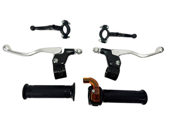 Snelgas Lusito zwart / chroom complete set