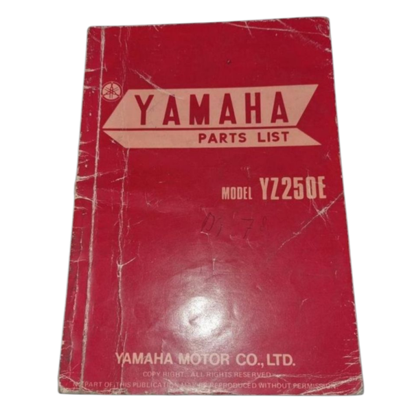 Yamaha YZ250E Parts list