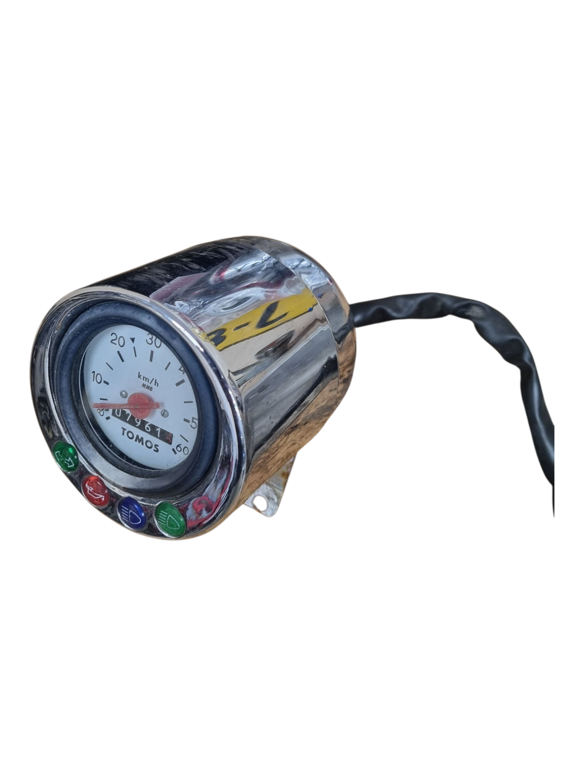 Kilometerteller met kabelboom