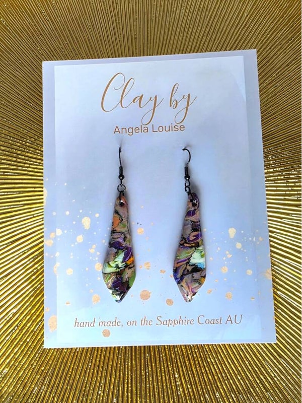 Earth and water Diamond tip dangles