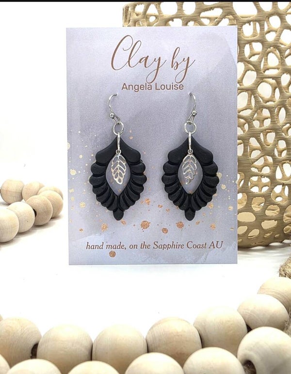 Night and day- Leaf Dangles