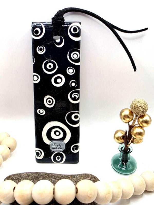White on black dot bookmark- RRP- $19.95