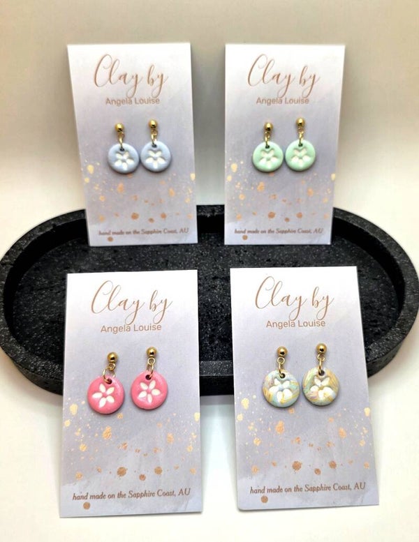 14k gold filled. Stud dangle- choose your colour