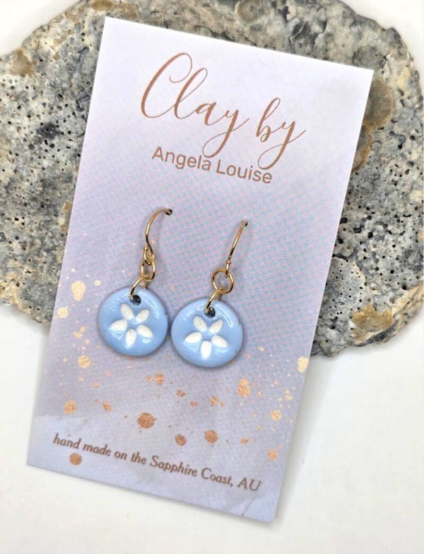 14k gold-filled- round flower Hook dangles- choose your colour