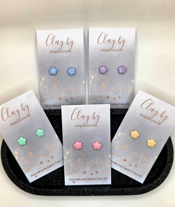 Flower- Pastel studs- $ RRP- 8.95