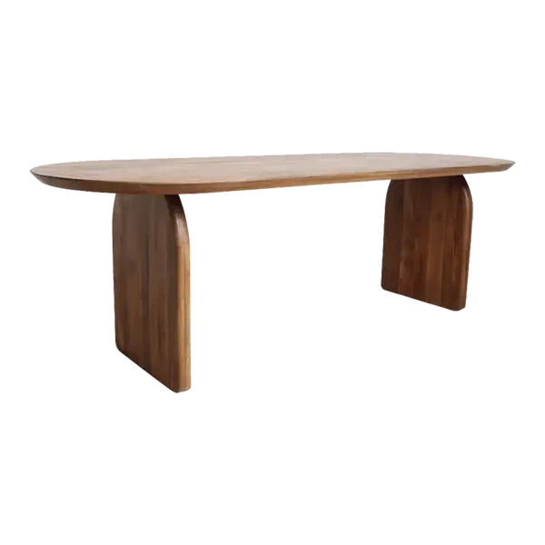 Bullnose eettafel met gesloten onderstel