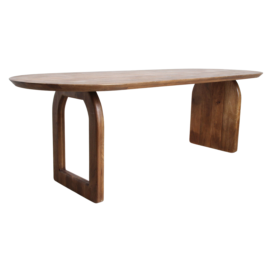 Bullnose eettafel mixed onderstel