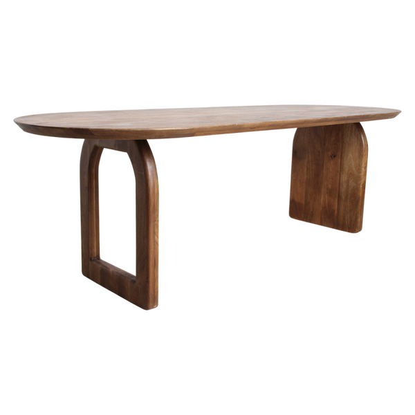 Bullnose eettafel mixed onderstel