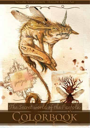 Digital PDF Coloringbook "Secret world of the Faefolk"