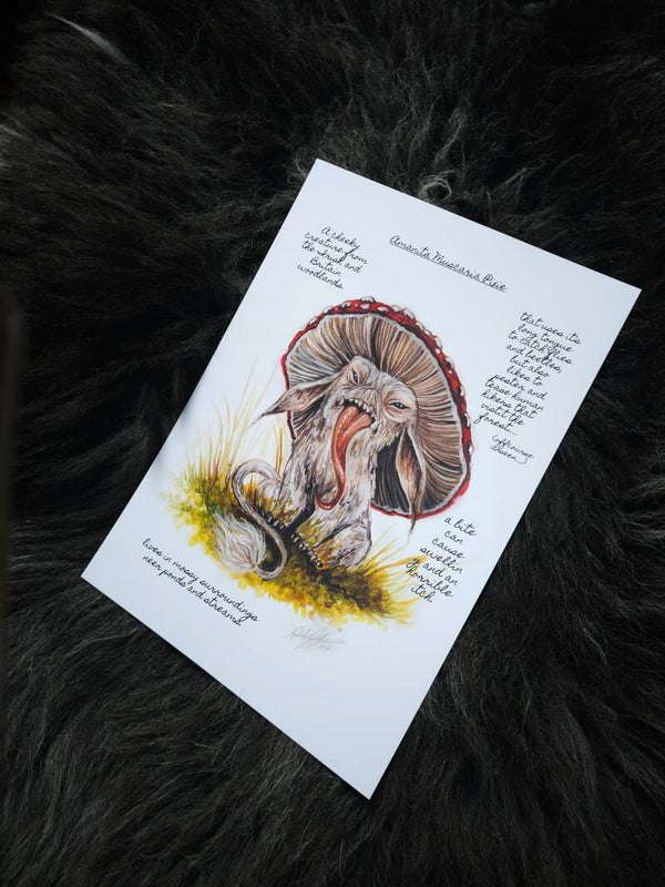 Artprint Folklore & Mythology: Amanita Muscaria Pixie