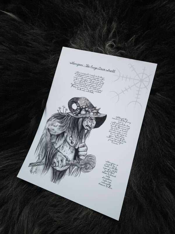 Artprint Folklore & Mythology: Funghi cave Troll