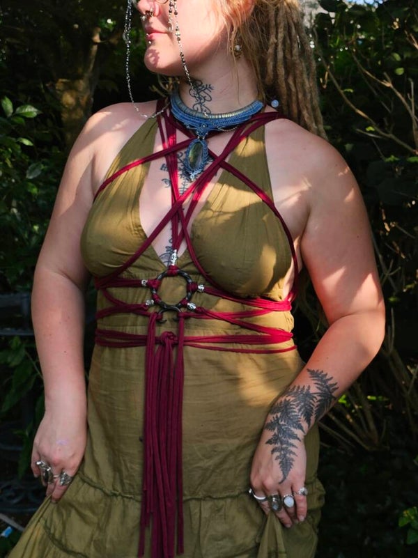 Viking Trollcross Harness burgundy red