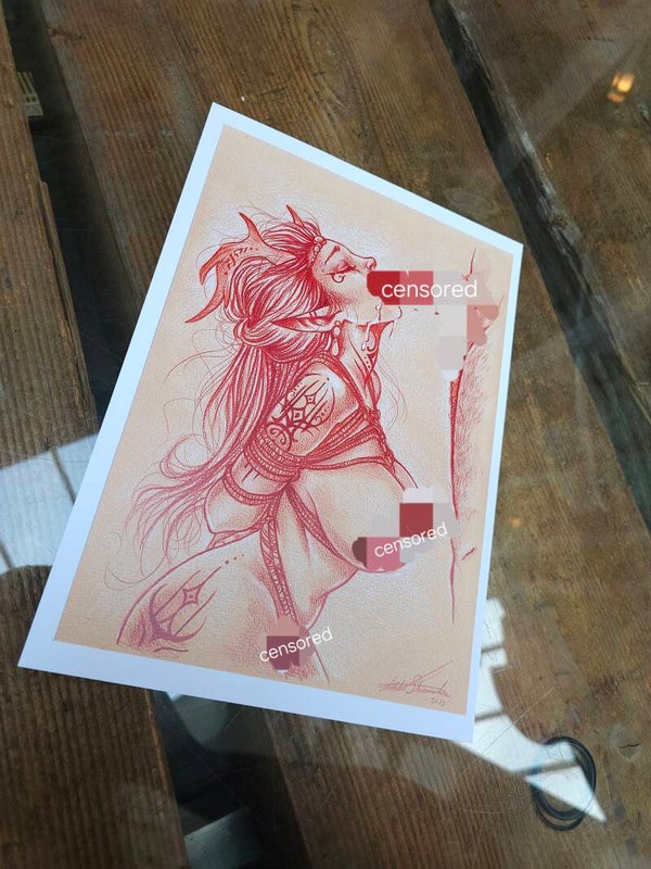 Artprint Horns and Tattoos