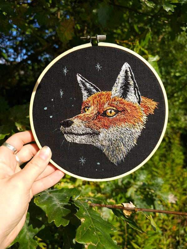 Embroidery " Fox Stare"