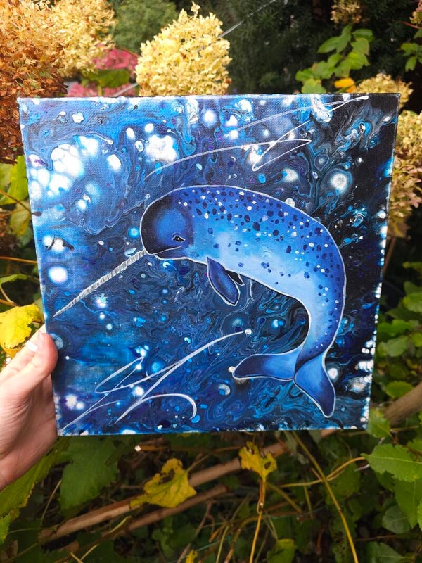 Original "Narwal" acrylic painting