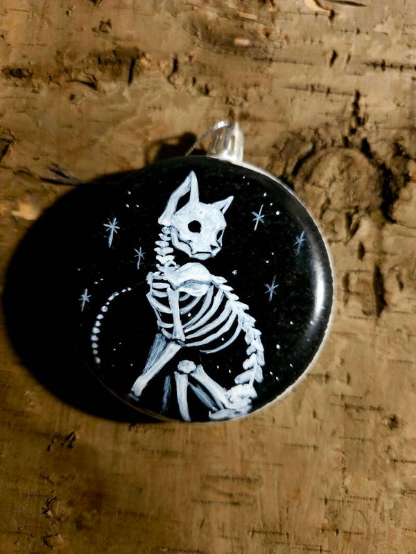 Skeleton kitty xmass Bauble