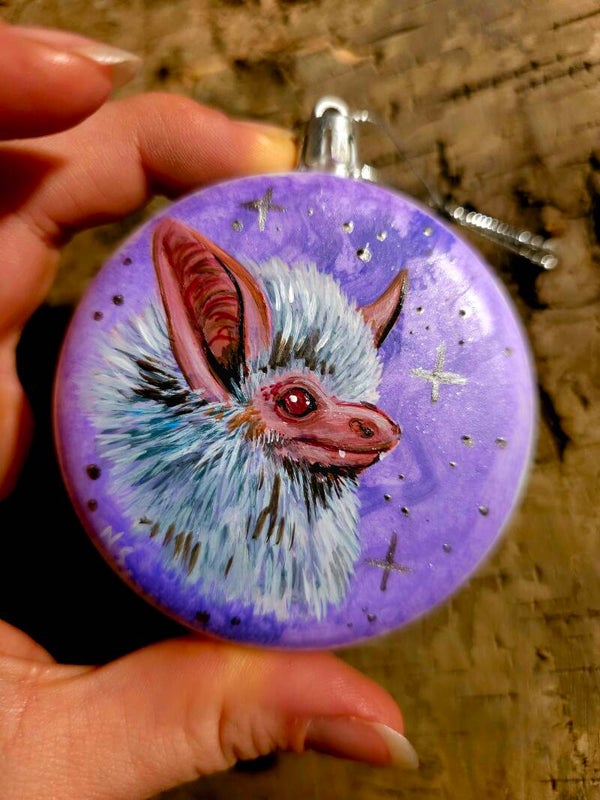 White Bat xmass Bauble