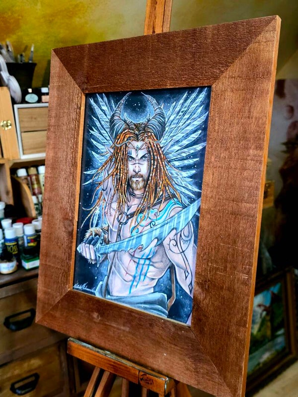 Original painting  "knight of swords"