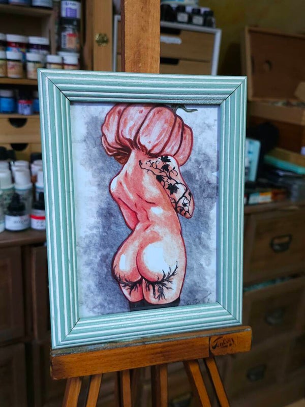 Artprint  "Pumpkin lady"