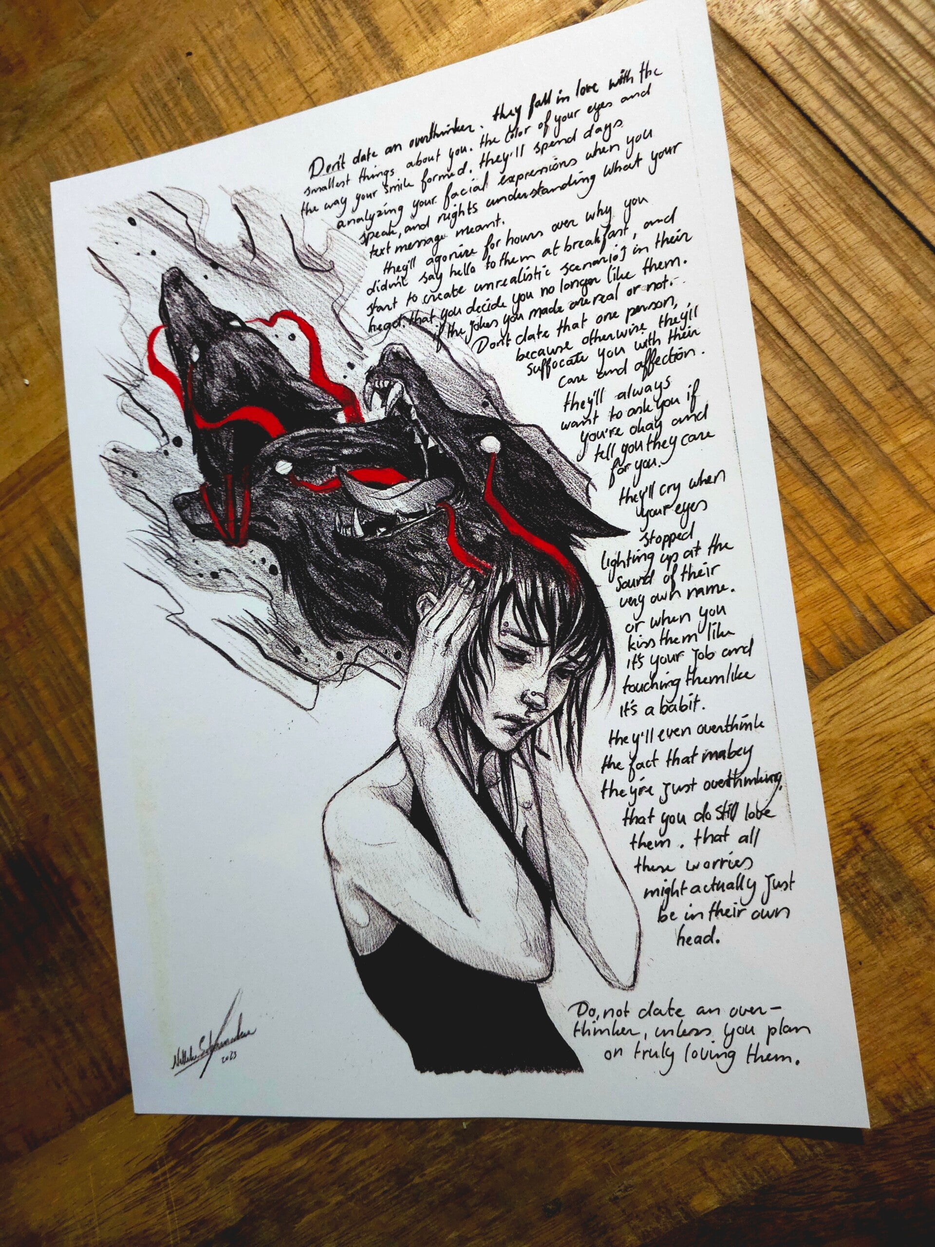 Artprint " Overthinking"