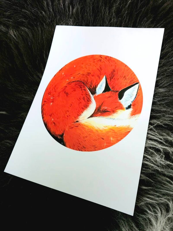 Artprint sleeping fox