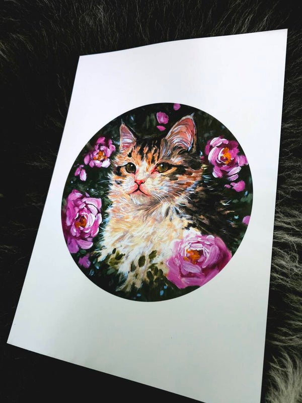 Artprint Roses kitty