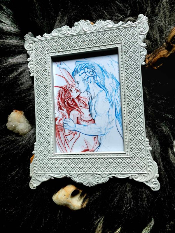 Small Artprint Framed "Angel & Demon"