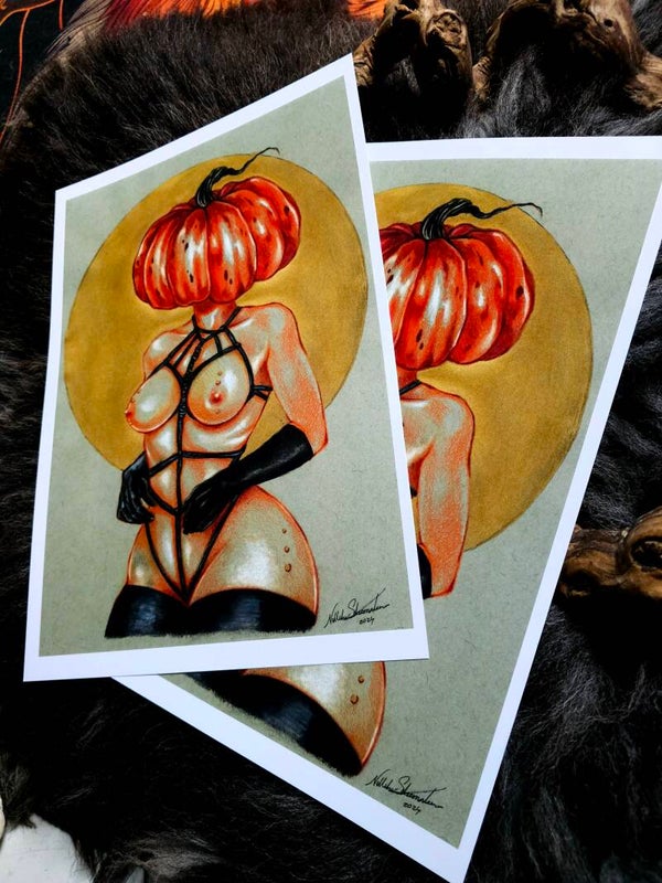 Artprint  "Pumpkin lady"