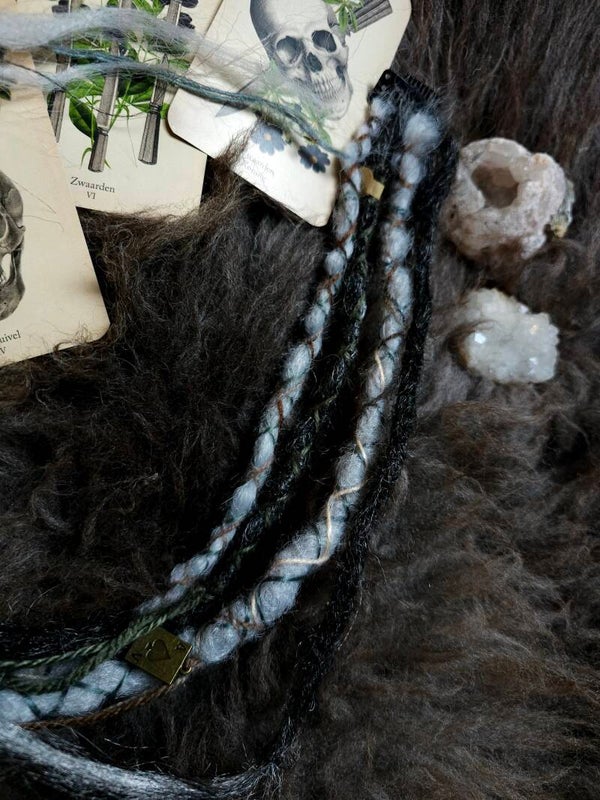 Dreadlock clip "Lady Gray"