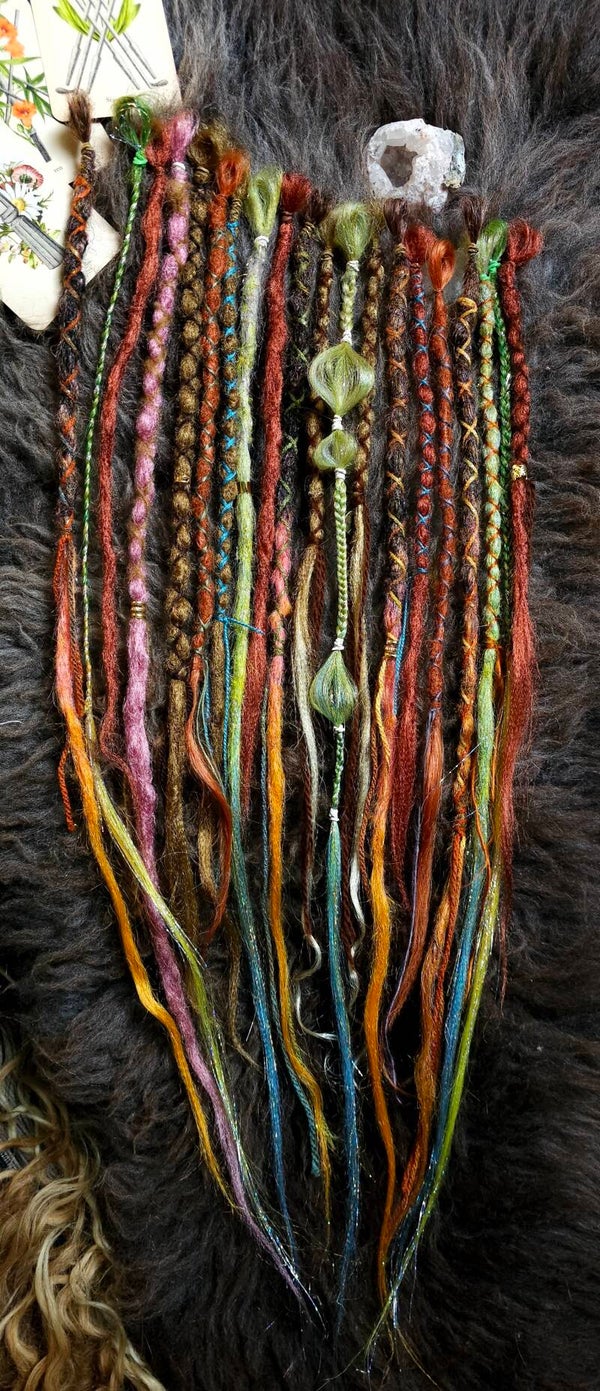 Dreadlock set ( 20 st ) "the Woodland Fae"