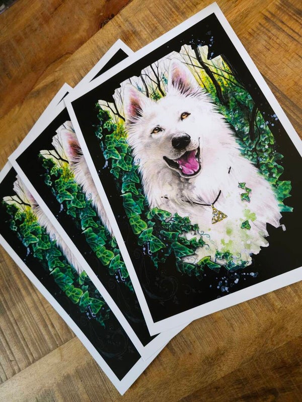 Artprint White Shepherd