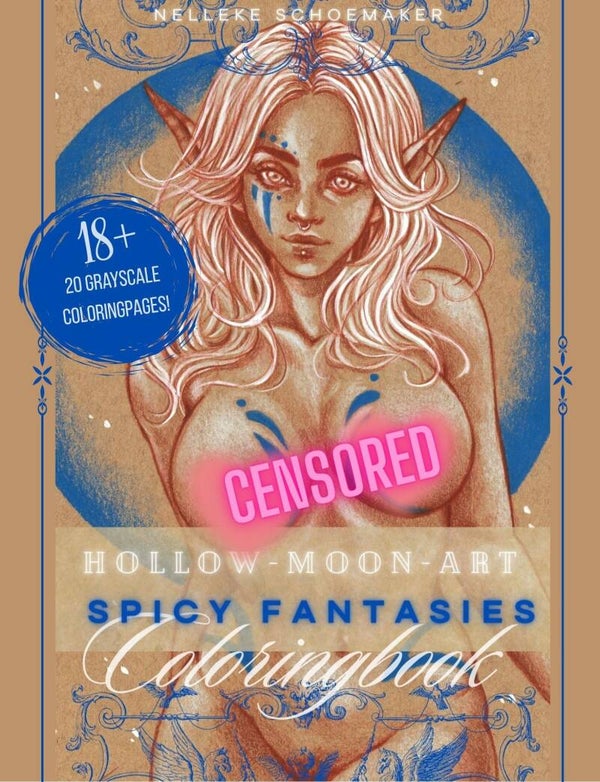 Digital PDF coloringbook ADULT "Spicy Fantasies"