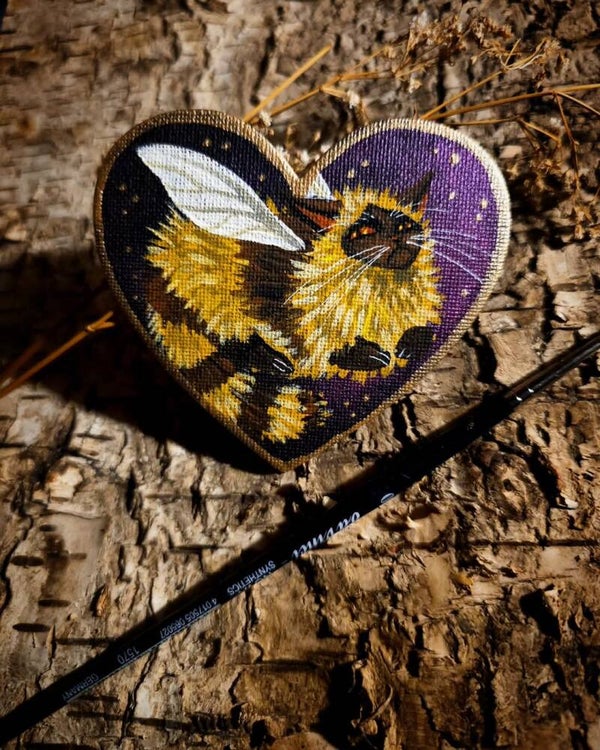 Magnet paintings " Bumblebee arrogant kitty"