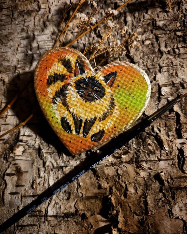Magnet paintings " Bumblebee chonky kitty"