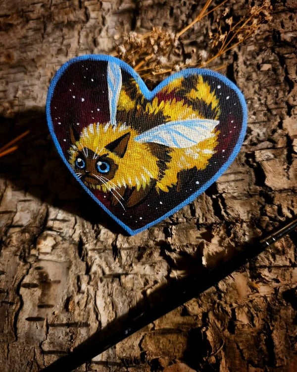 Magnet paintings " Bumblebee Angry kitty"