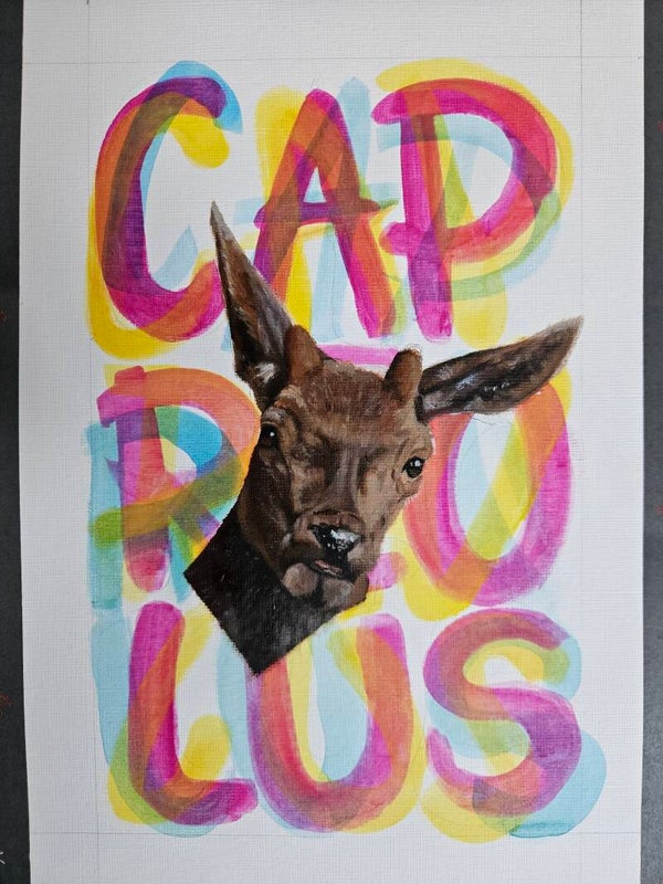 "Capreolus" Reh Gemälde