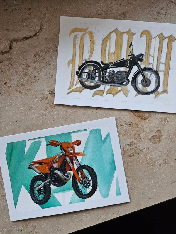 Motorrad-Gemälde (Verschiedene Modelle)