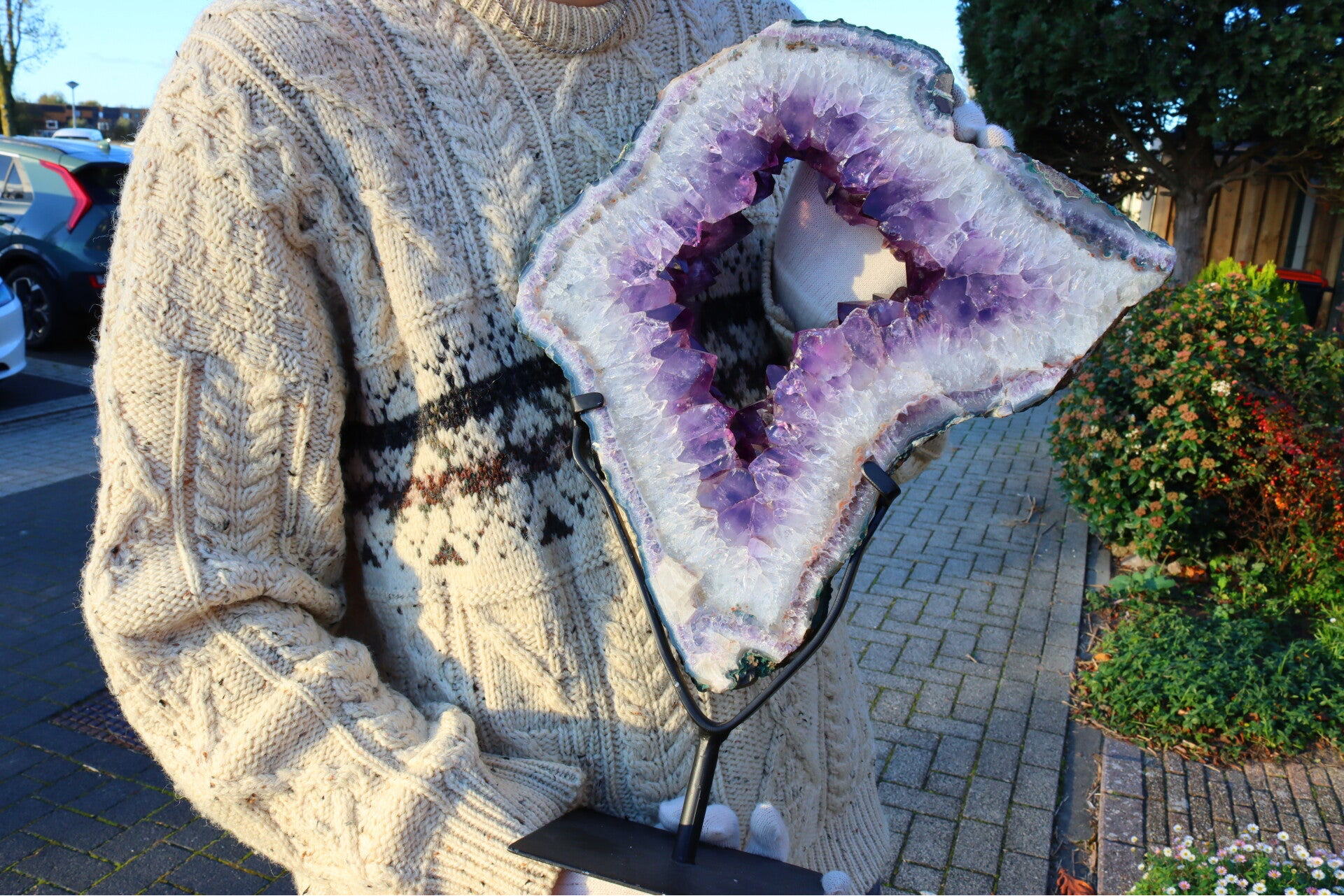 {XXL} Amethist op Standaard