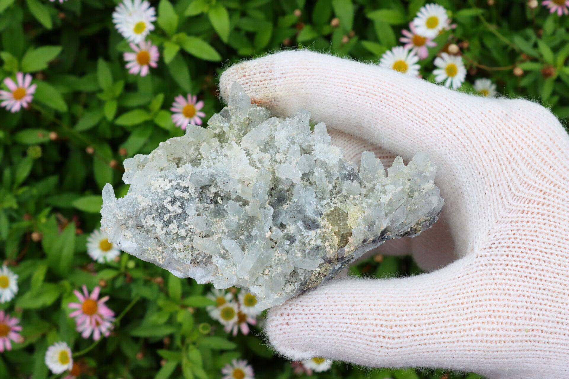 Kwarts met Pyriet Blok