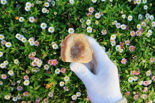 Agaat Halve Geode met Kristalkern