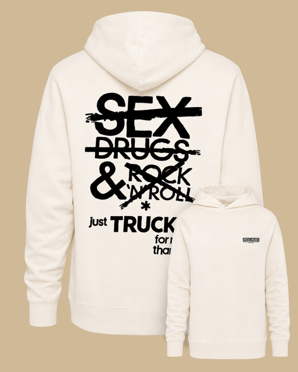 DIESELHEADS HOODIE | JUST TRUCKS | OFF WHITE