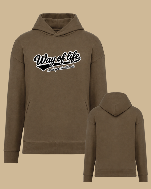 DIESELHEADS HOODIE | WAY OF LIFE | DARKBROWN