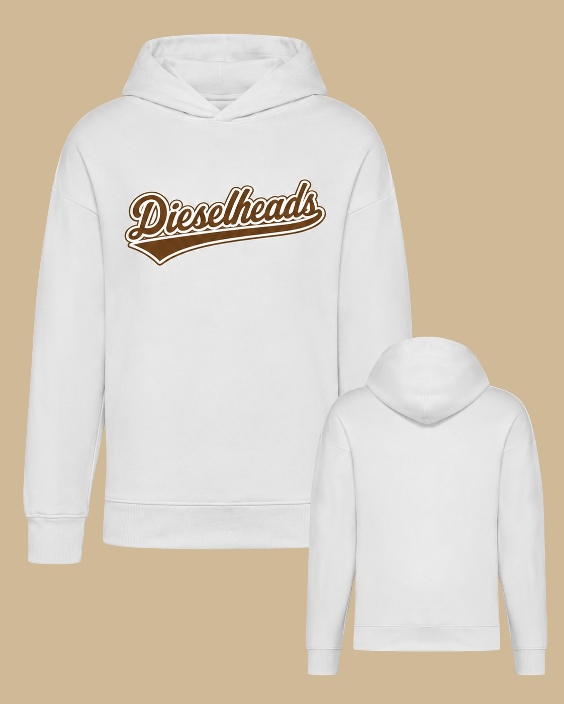 DIESELHEADS HOODIE | KLASSIEK DIESELHEADS LOGO | WIT