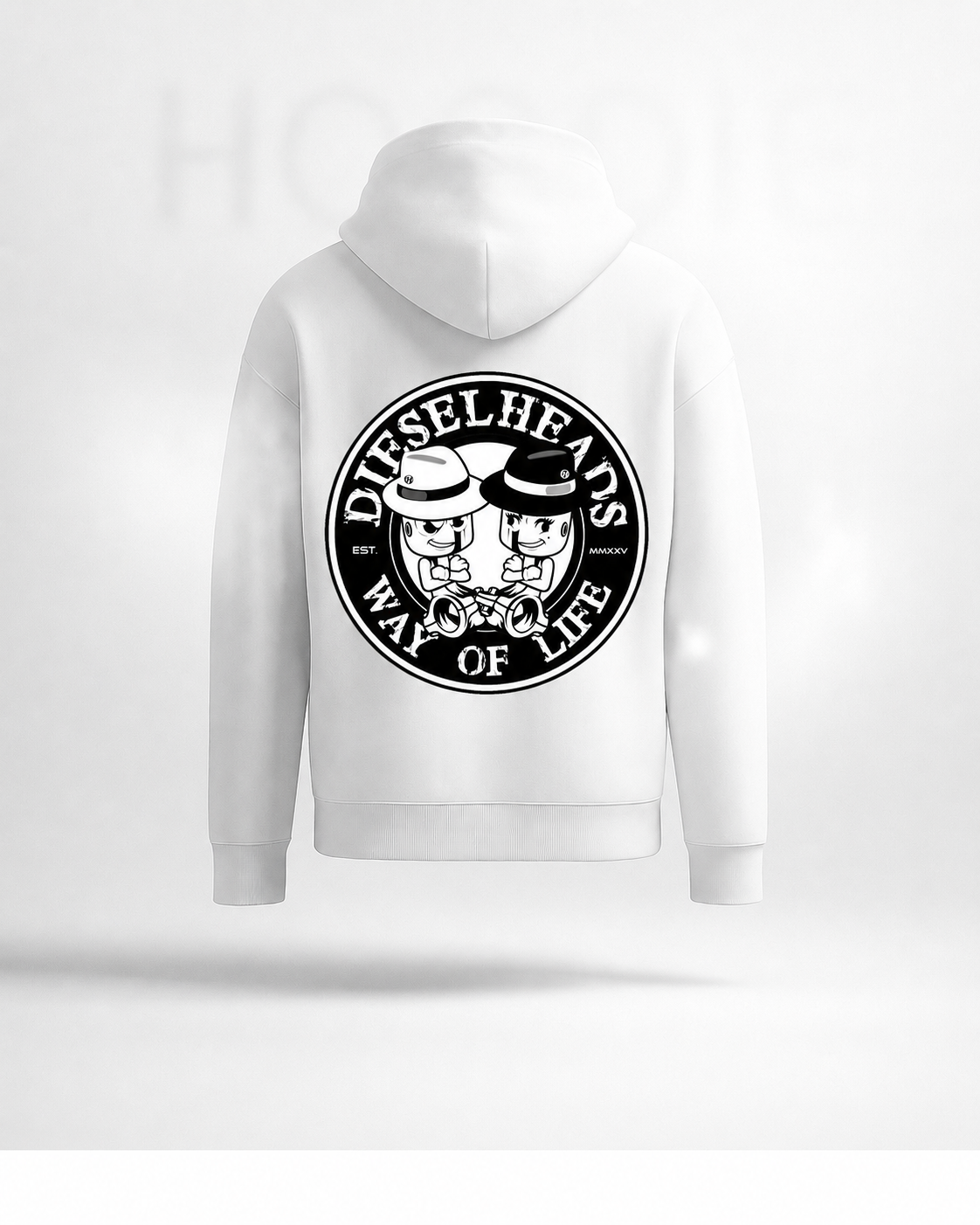 DieselHeads Witte Hoodie Way of Life | Truck Lifestyle Kleding