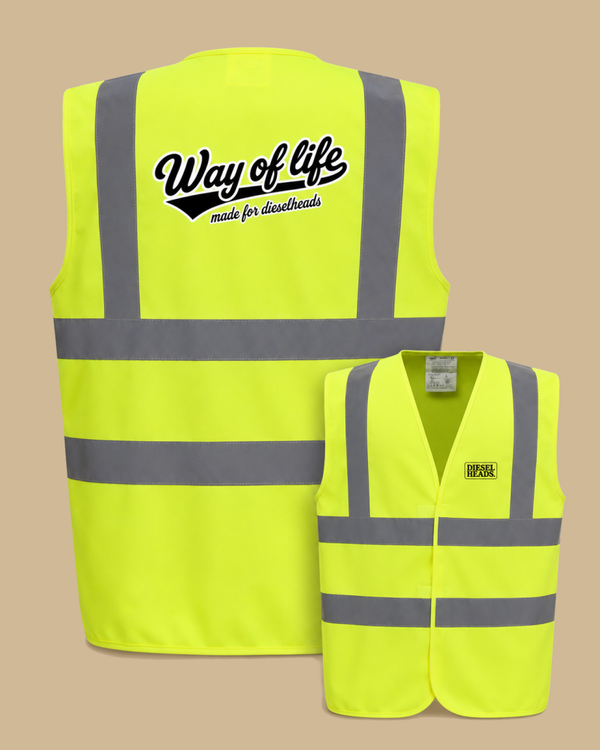 DIESELHEADS VEILIGHEIDSVEST | WAY OF LIFE |  FLUOR GEEL