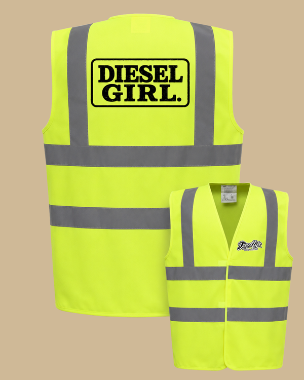 DIESELHEADS VEILIGHEIDSVEST | DIESELGIRL | FLUOR GEEL