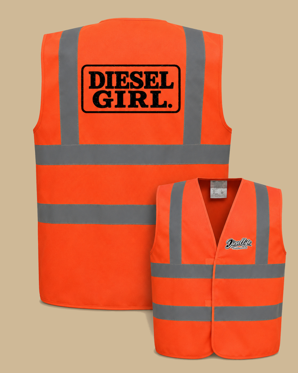DIESELHEADS VEILIGHEIDSVEST | DIESELGIRL | FLUOR ORANJE