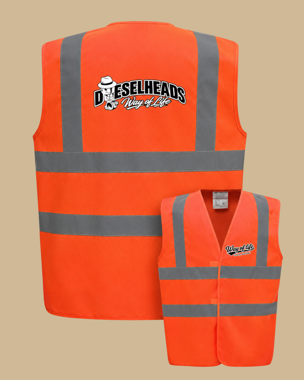 DIESELHEADS VEILIGHEIDSVEST | DIESELHEADS PISTON MAN | FLUOR ORANJE