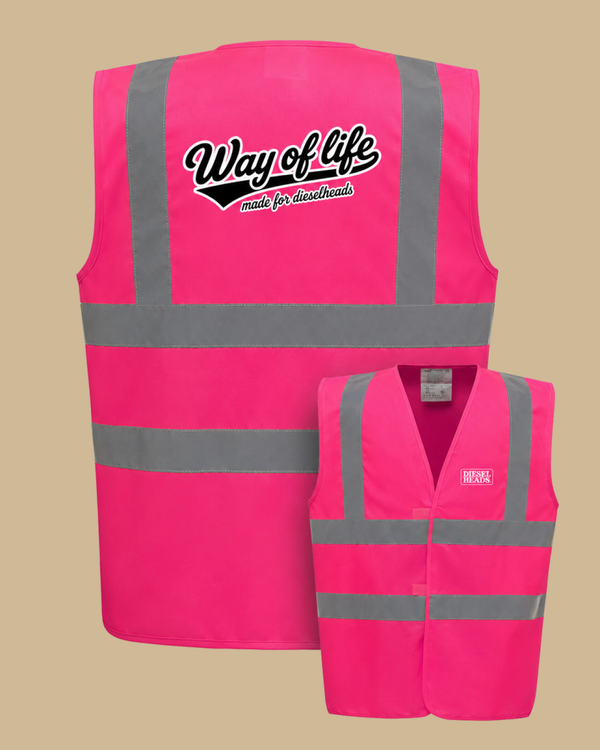 DIESELHEADS VEILIGHEIDSVEST | WAY OF LIFE | FLUOR ROZE